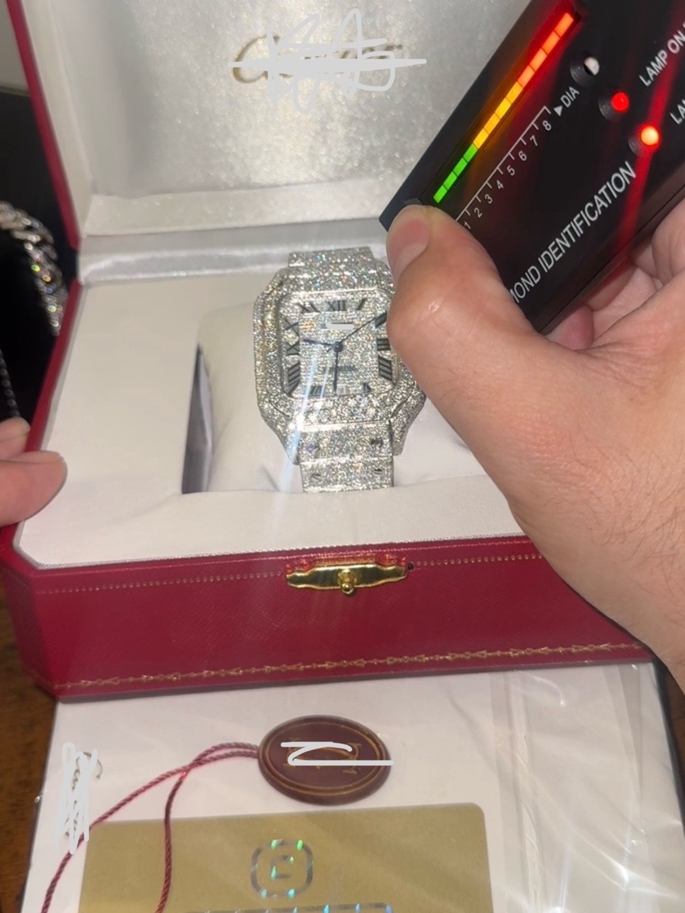 Cartier VVS1 Moissanite Stainless Steel Automatic Men’s Watch
